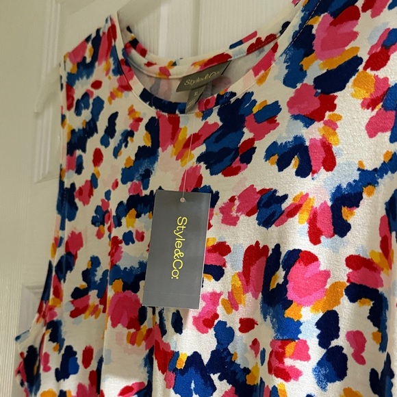 Style & Co. Multicolor Sleeveless Midi Dress - Picture 3 of 4